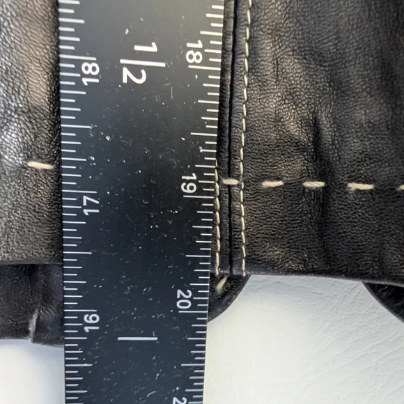 INC Black Leather Lined Jacket with Stitch Detailing - M - Picture 12 of 14